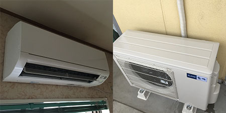 新品エアコン標準設置例