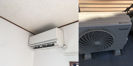 中古エアコン標準設置例